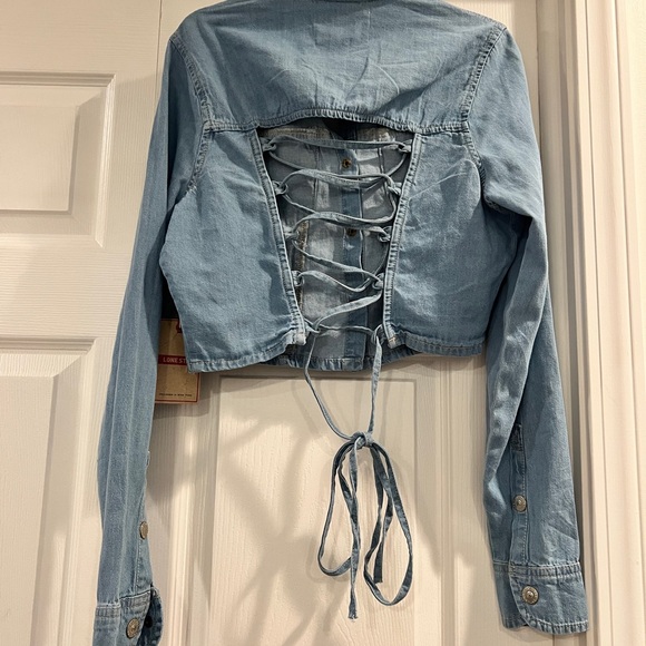 Denim crop top - Picture 3 of 3